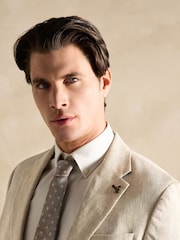 Joules Cream Slim Textured Suit Jacket - Image 3 of 13