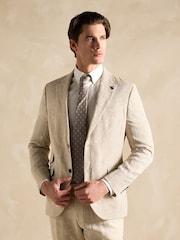 Joules Cream Slim Textured Suit Jacket - Image 5 of 13