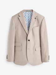 Joules Cream Slim Textured Suit Jacket - Image 8 of 13