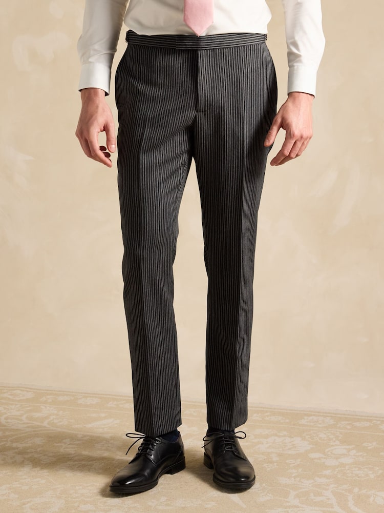 Joules Black Slim Fit Morning Suit Trousers - Image 1 of 5