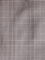 Joules Pink Slim Fit Trimmed Check Suit Jacket - Image 8 of 8
