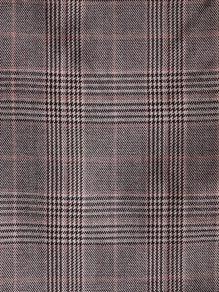 Joules Pink Slim Fit Trimmed Check Suit Trousers - Image 7 of 7