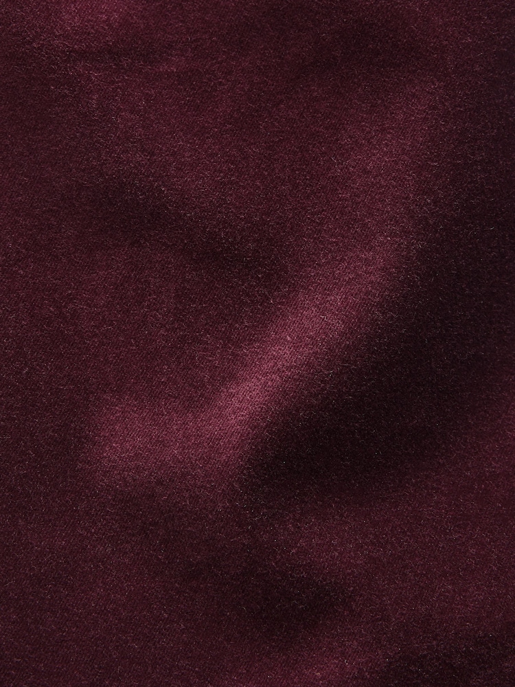 Joules Burgundy Red Slim Fit Velvet Blazer - Image 12 of 12