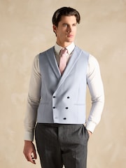 Joules Light Blue Morning Suit Waistcoat - Image 1 of 6