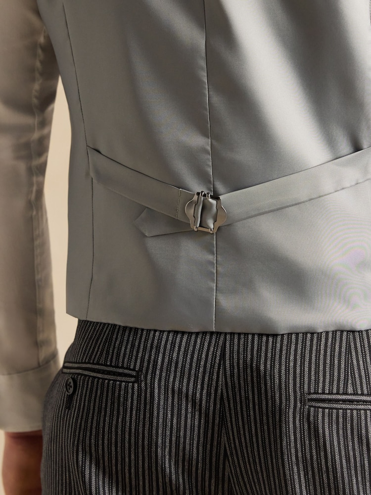 Joules Light Blue Morning Suit Waistcoat - Image 6 of 6