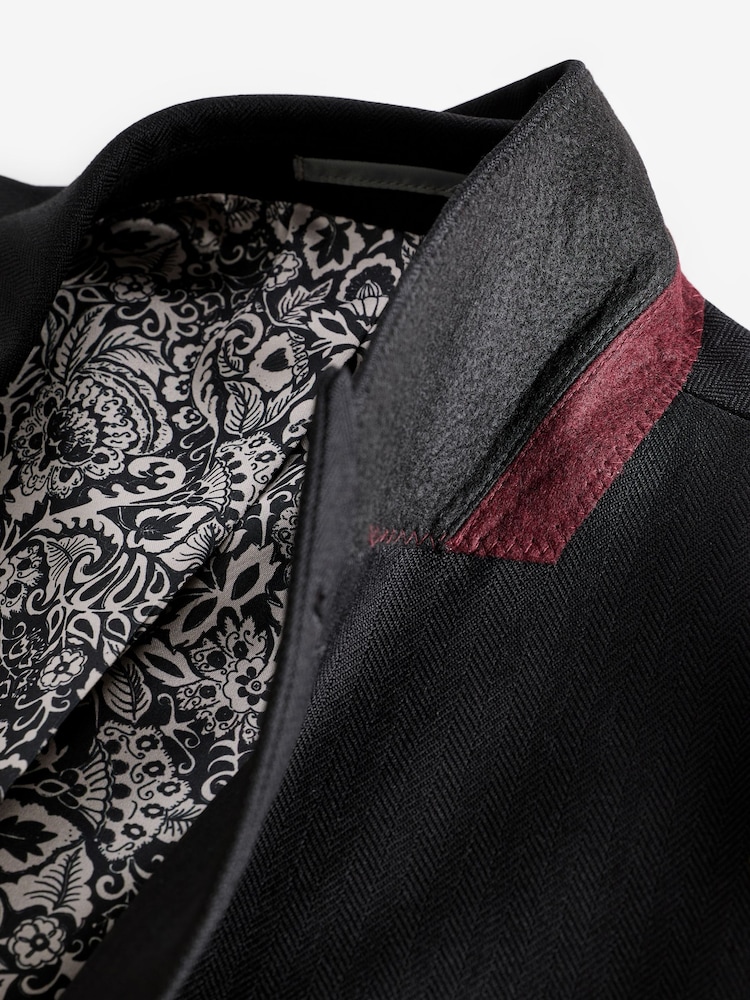 Joules Black Slim Fit Morning Suit Jacket - Image 5 of 5