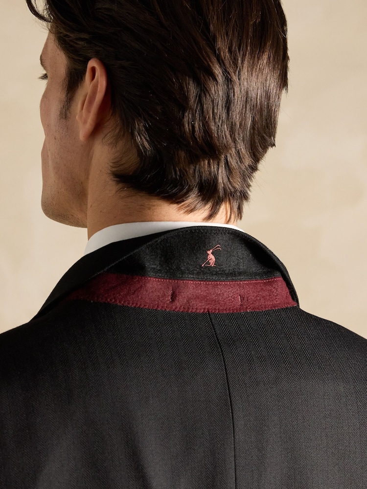 Joules Black Slim Fit Morning Suit Jacket - Image 8 of 8