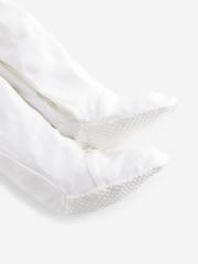 White Ground 100% Cotton Single Smart Sleepsuit (0-2yrs) - Image 10 of 10