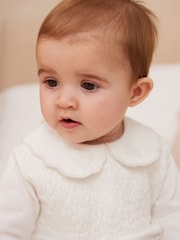 White Ground 100% Cotton Single Smart Sleepsuit (0-2yrs) - Image 3 of 10