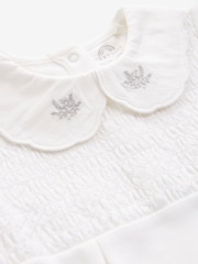 White Ground 100% Cotton Single Smart Sleepsuit (0-2yrs) - Image 8 of 10