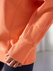 Coral Pink Oversized Relaxed Fit Active Longline Overhead Hoodie - Image 5 of 8