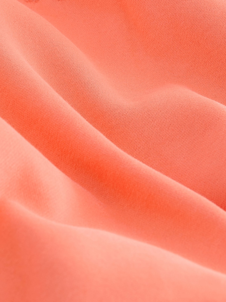 Coral Pink Oversized Relaxed Fit Active Longline Overhead Hoodie - Image 8 of 8