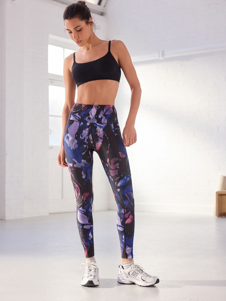 Purple Active High Rise Sports Sculpting Leggings - Image 2 of 6