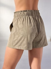 Khaki Camo Active Paperbag Shorts - Image 4 of 7