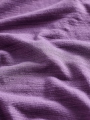 Purple Active Sports Short Sleeve V-Neck Top - Image 6 of 6