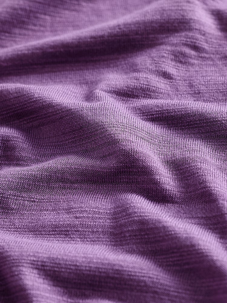 Purple Active Sports Short Sleeve V-Neck Top - Image 6 of 6