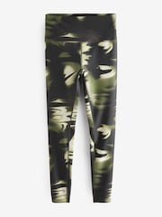 Khaki Green Print Active Yoga Leggings - Image 6 of 7