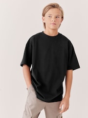 Black Relaxed Fit Short Sleeve T-Shirt (3-16yrs) - Image 1 of 7