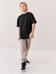 Black Relaxed Fit Short Sleeve T-Shirt (3-16yrs) - Image 2 of 7
