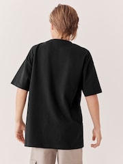 Black Relaxed Fit Short Sleeve T-Shirt (3-16yrs) - Image 4 of 7