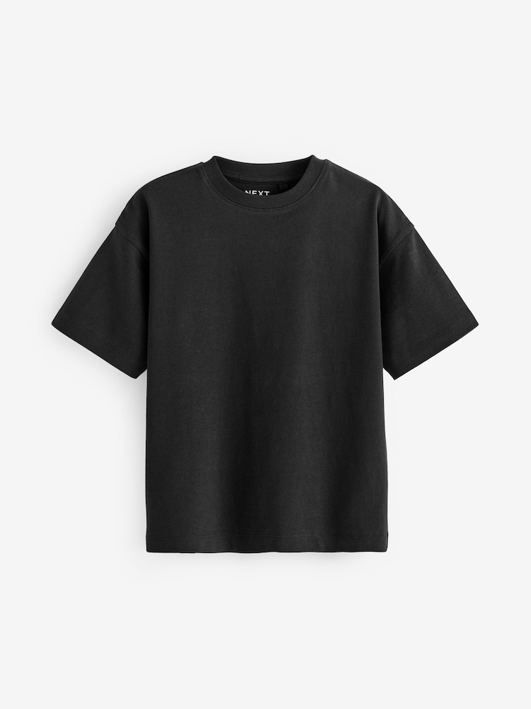 Black Relaxed Fit Short Sleeve T-Shirt (3-16yrs) - Image 5 of 7