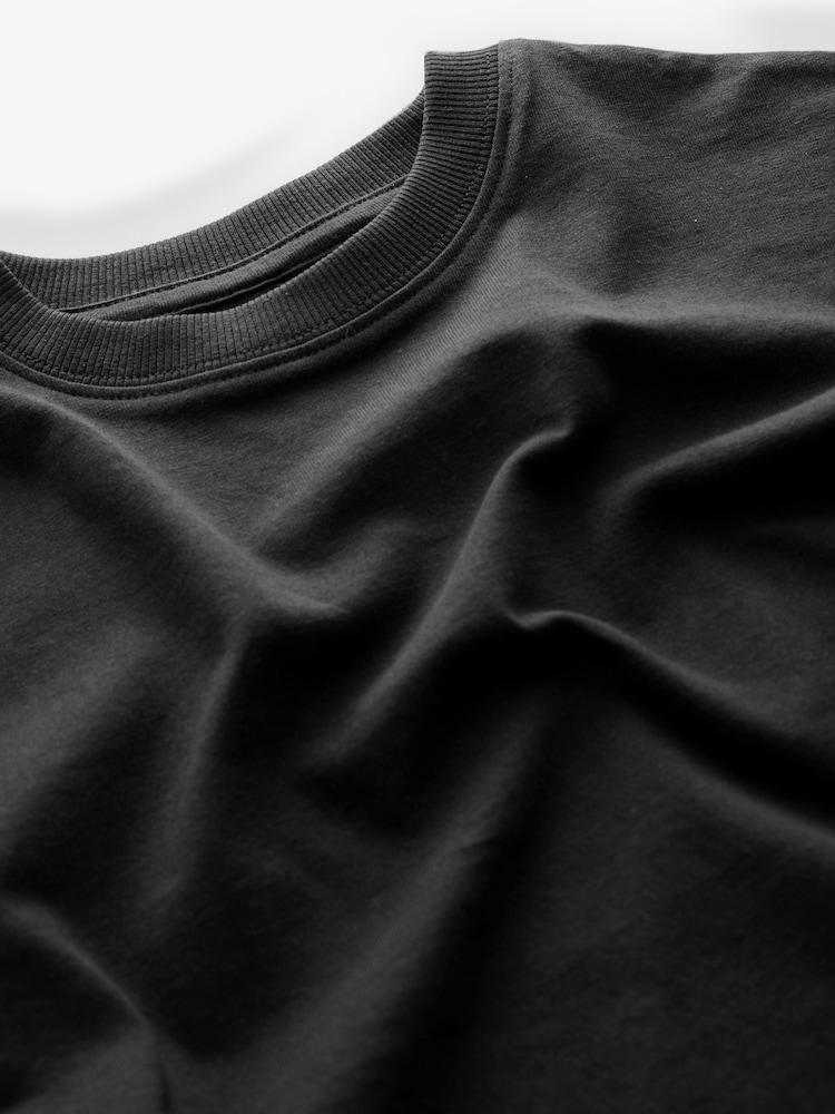 Black Relaxed Fit Short Sleeve T-Shirt (3-16yrs) - Image 7 of 7