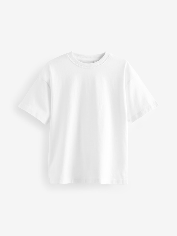 White Relaxed Fit Short Sleeve T-Shirt (3-16yrs) - Image 3 of 5