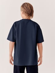 Blue Navy Relaxed Fit Short Sleeve T-Shirt (3-16yrs) - Image 2 of 5