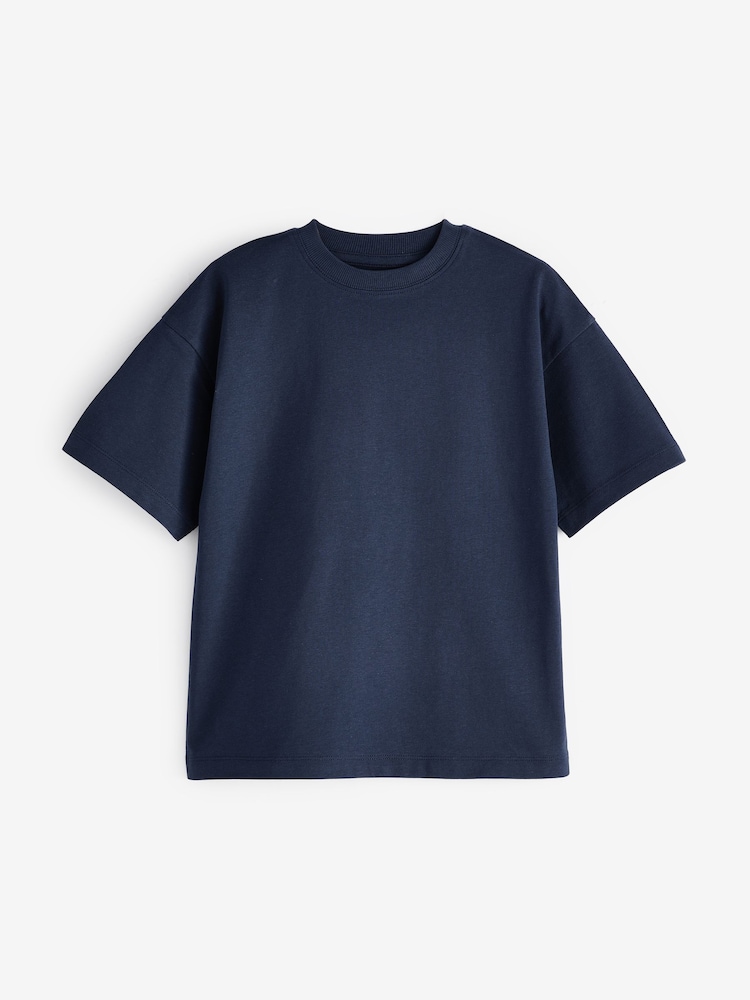 Blue Navy Relaxed Fit Short Sleeve T-Shirt (3-16yrs) - Image 3 of 5