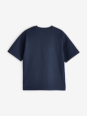 Blue Navy Relaxed Fit Short Sleeve T-Shirt (3-16yrs) - Image 4 of 5