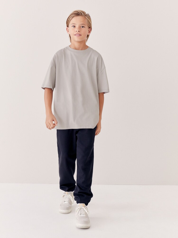 Blassgrau - Kurzarm-T-Shirt aus 100 % Baumwolle (3–16J.) - Bild 1 von 7