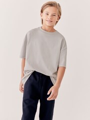 Blassgrau - Kurzarm-T-Shirt aus 100 % Baumwolle (3–16J.) - Bild 3 von 7