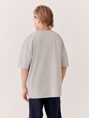 Blassgrau - Kurzarm-T-Shirt aus 100 % Baumwolle (3–16J.) - Bild 4 von 7