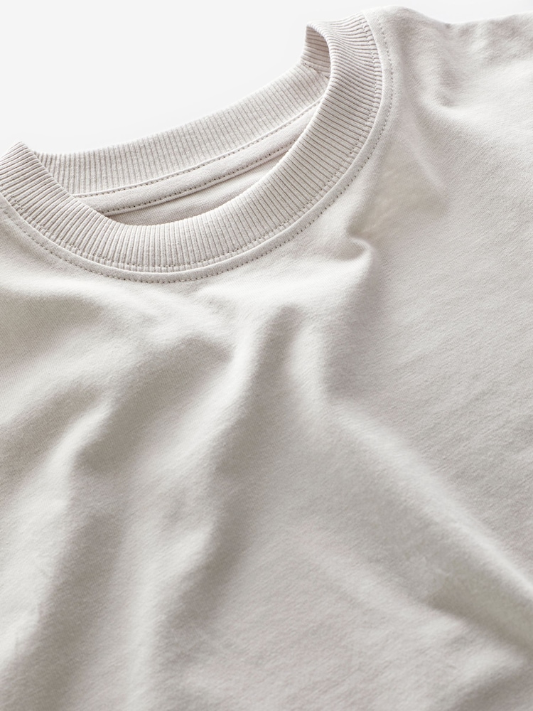 Blassgrau - Kurzarm-T-Shirt aus 100 % Baumwolle (3–16J.) - Bild 7 von 7