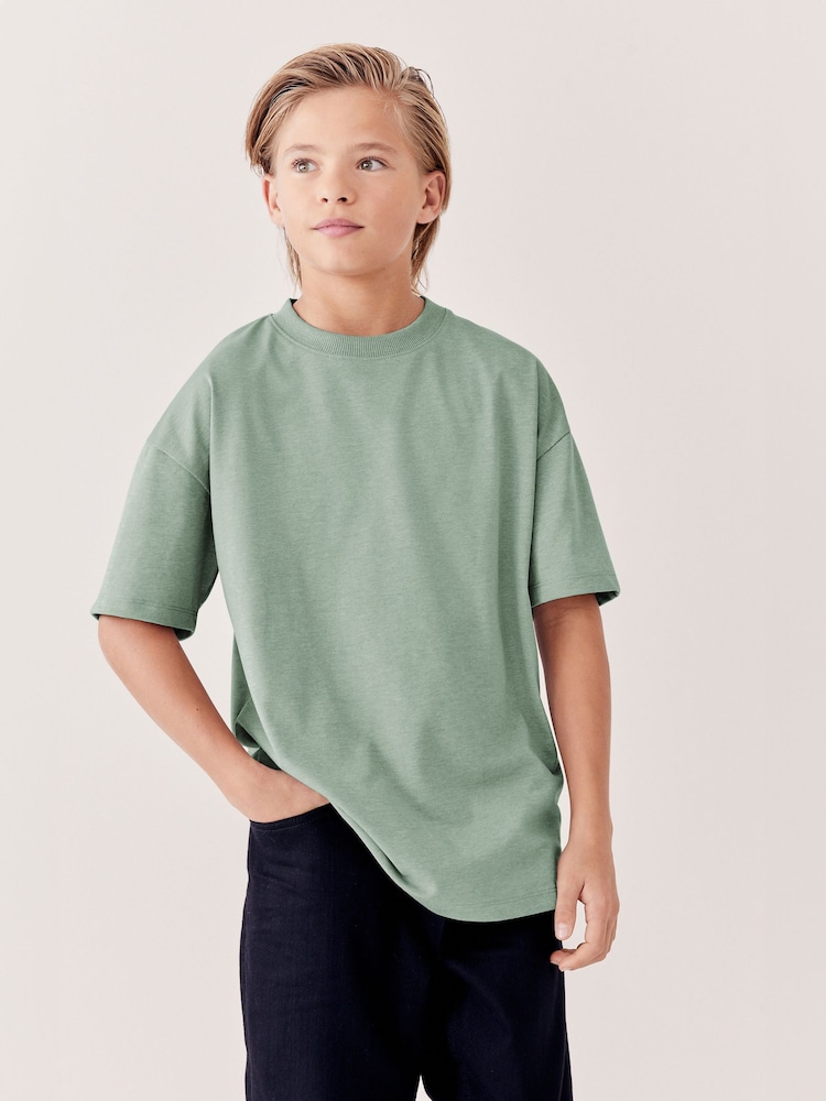 Green Mineral Relaxed Fit Short Sleeve 100% Cotton T-Shirt (3-16yrs) - Image 1 of 5 Green Mineral Relaxed Fit Short Sleeve 100% Cotton T-Shirt (3-16yrs) - Image 1 of 5