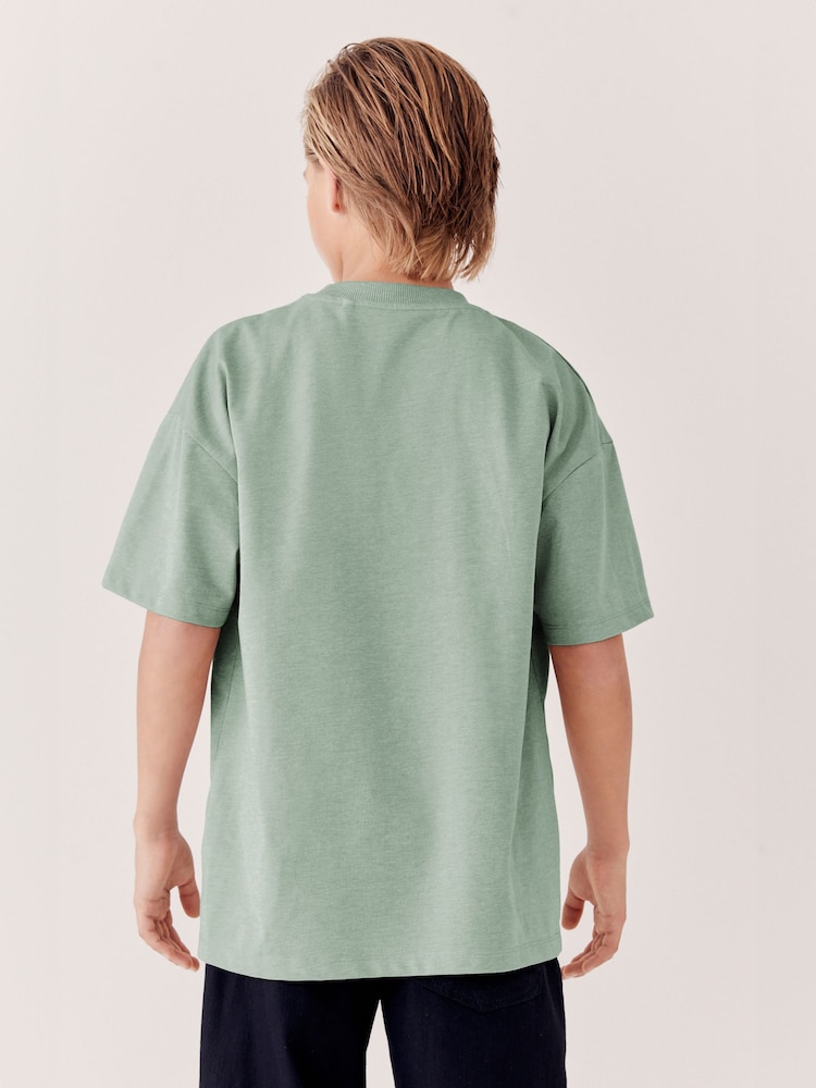 Green Mineral Relaxed Fit Short Sleeve 100% Cotton T-Shirt (3-16yrs) - Image 2 of 5 Green Mineral Relaxed Fit Short Sleeve 100% Cotton T-Shirt (3-16yrs) - Image 2 of 5