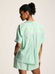 Joules Olivia Blue & Green Striped Pyjama Set - Image 2 of 7