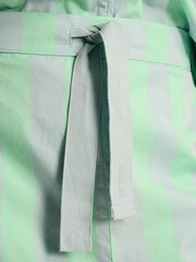Joules Olivia Blue & Green Striped Pyjama Set - Image 6 of 7