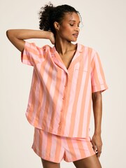 Joules Olivia Pink Striped Pyjama Set - Image 3 of 6