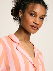 Joules Olivia Pink Striped Pyjama Set - Image 5 of 6