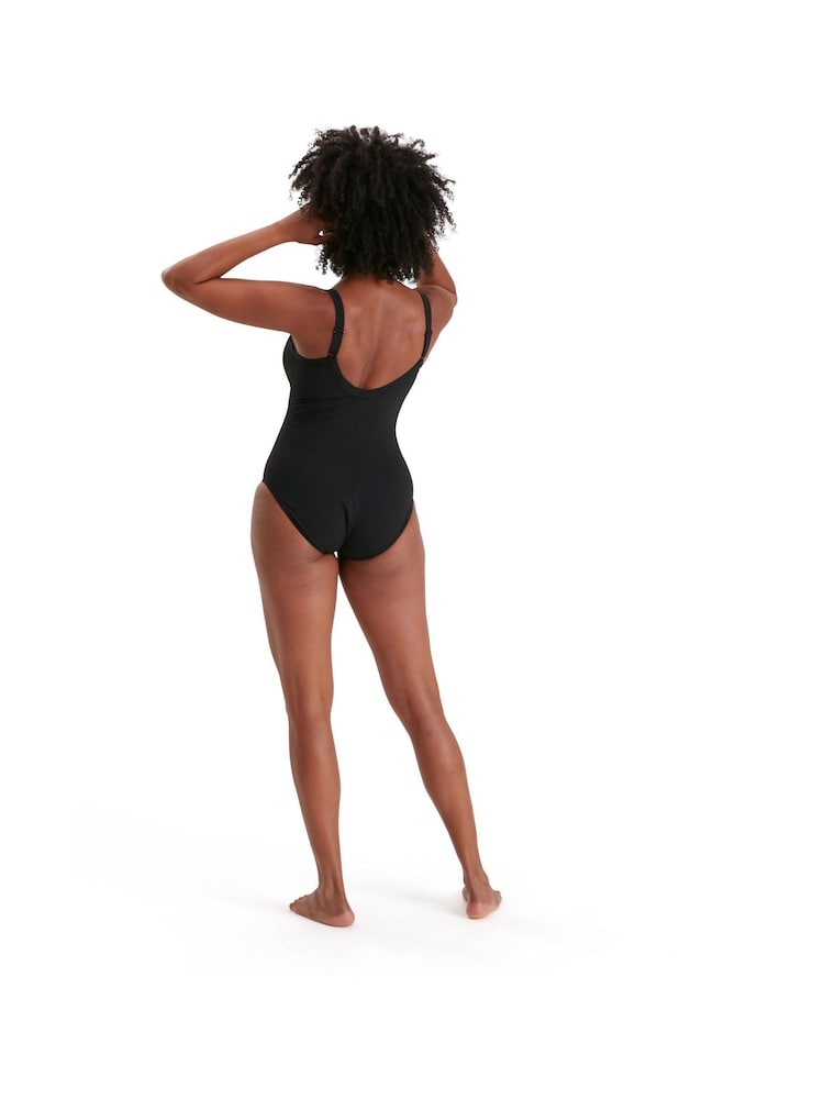 Czarny modelujący strój kąpielowy Speedo Watergem - Image 3 of 10