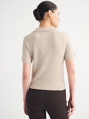 Abercrombie & Fitch Cream Capsule Short Sleeve Polo Shirt - Image 3 of 6