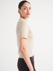 Abercrombie & Fitch Cream Capsule Short Sleeve Polo Shirt - Image 4 of 6