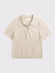 Abercrombie & Fitch Cream Capsule Short Sleeve Polo Shirt - Image 6 of 6