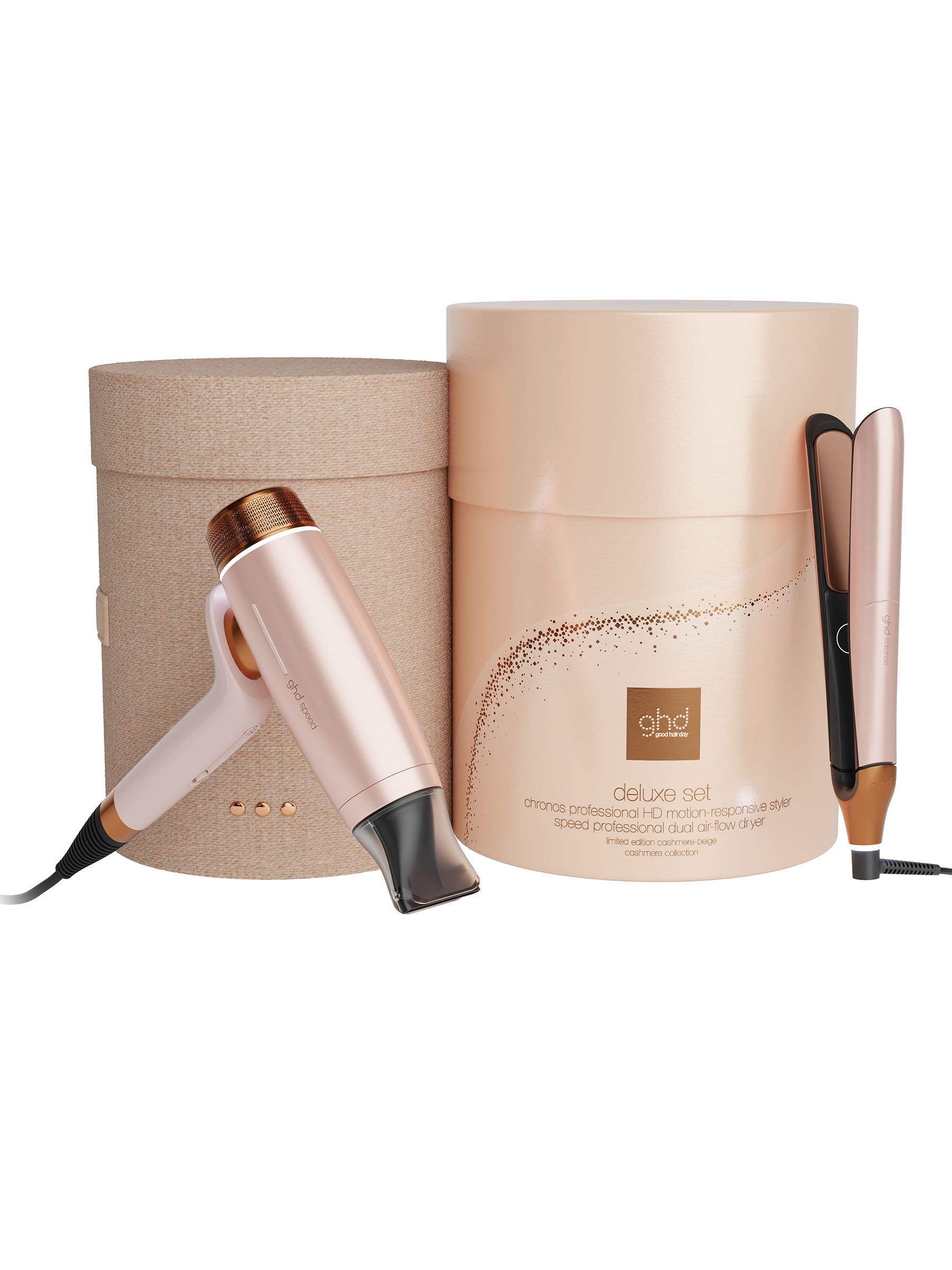 ghd Speed Ionic Hair Dryer Festive Gift Set in Cashmere Beige (worth £339) - Image 2