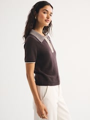 Abercrombie & Fitch Brown Capsule Short Sleeve Polo Shirt - Image 4 of 5