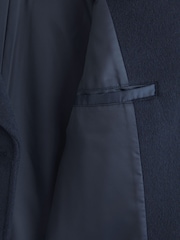 Abercrombie & Fitch Navy Carrie Wool Trench Coat - Image 7 of 7