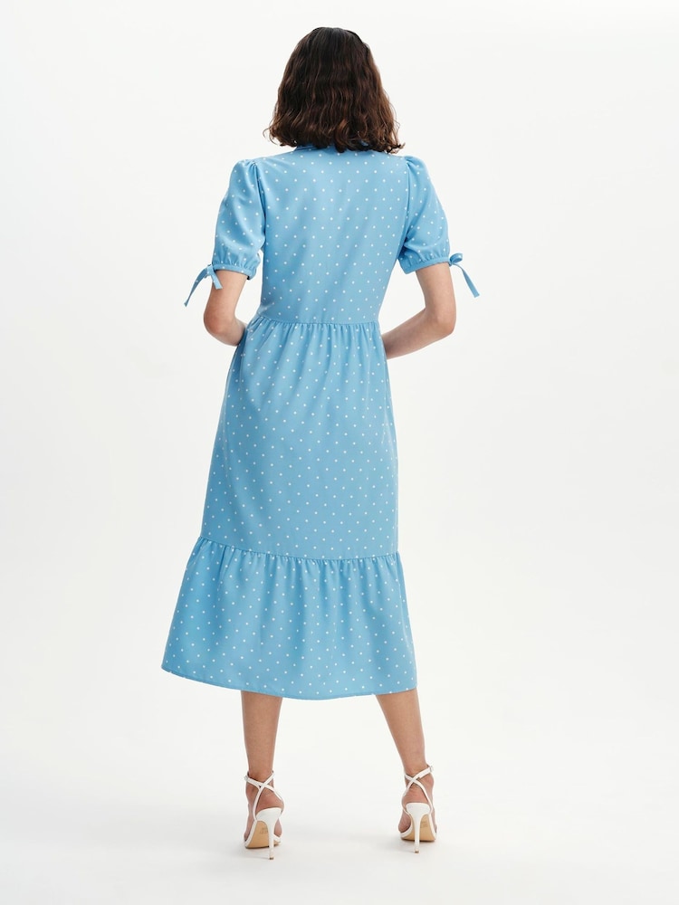 Finery Blue Petite Estee Midi Shirt Dress - Image 4 of 4