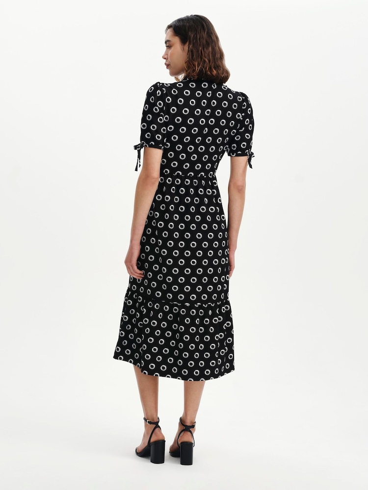Finery Black Petite Estee Midi Shirt Dress - Image 4 of 4