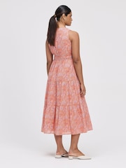 Finery Orange Shannon Cotton Tiered Midi Dress - Petite - Image 2 of 4